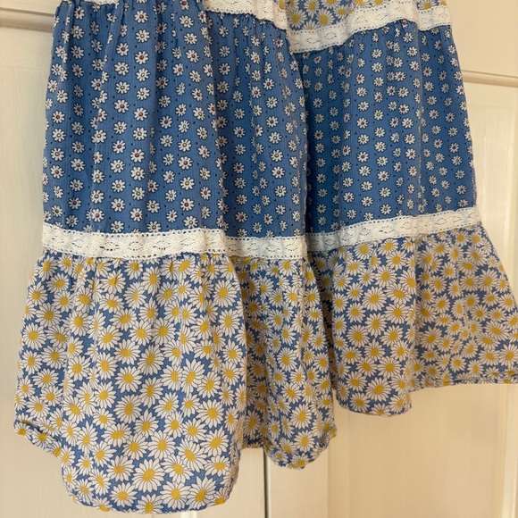 Mini Boden Floaty Hotchpotch Patchwork Floral Blue Dress Size Large 9-10 Years - Picture 4 of 15